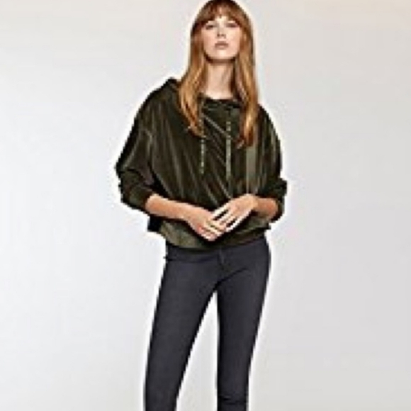 Sanctuary Melrose  Brigade Velour Hooded Sweatshirt‎ - Picture 6 of 6